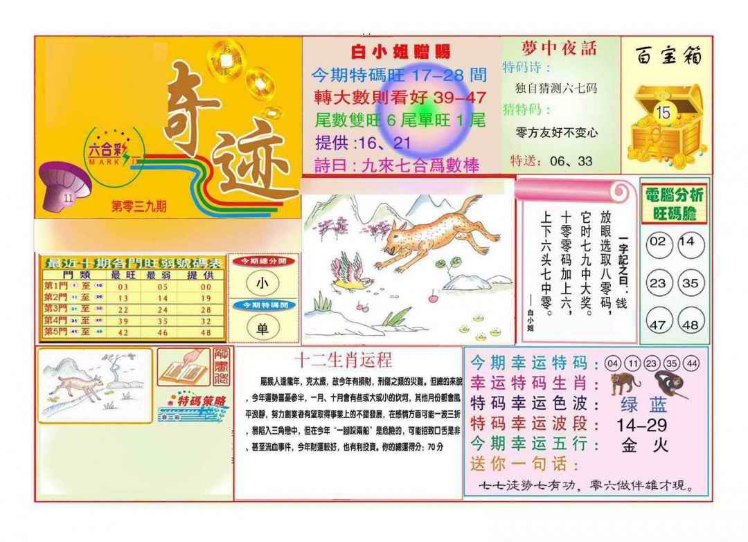 039期马经奇迹A(新图推荐)[图]