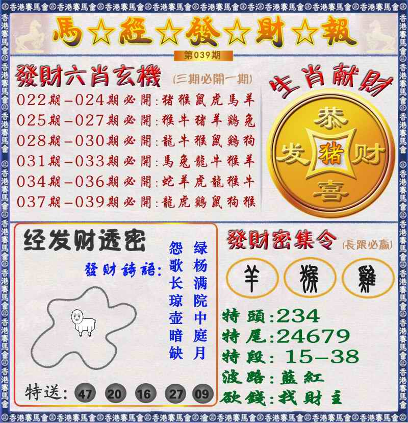 039期马经发财报（荐）[图]